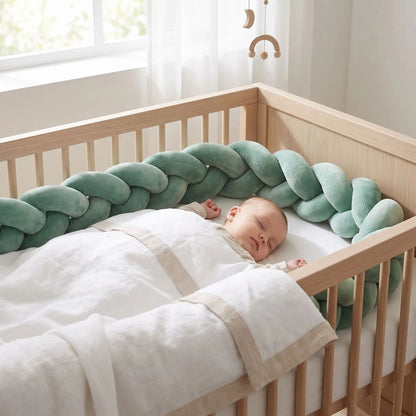 tresse de lit vert sauge cocon rassurant