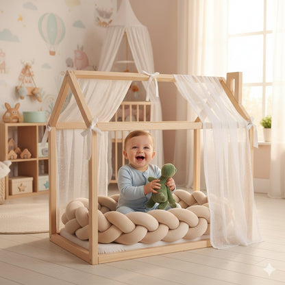 tresse tour de lit cabane beige confort rassurant