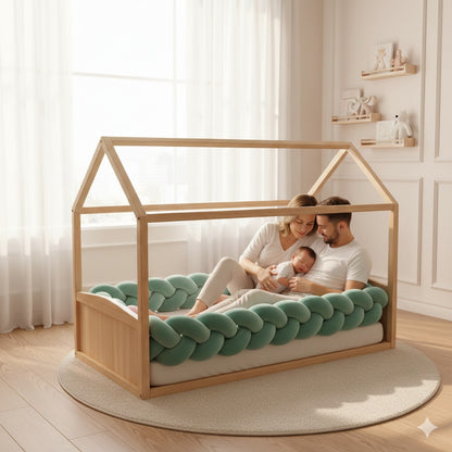 tresse tour de lit cabane verte repere rassurant