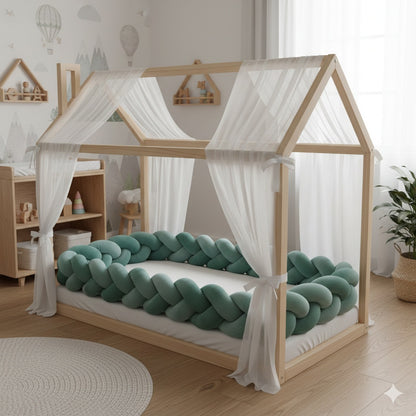 tresse tour de lit cabane verte veritable cocon