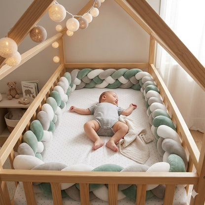 tresses de cabane vert blanc gris doux sommeil