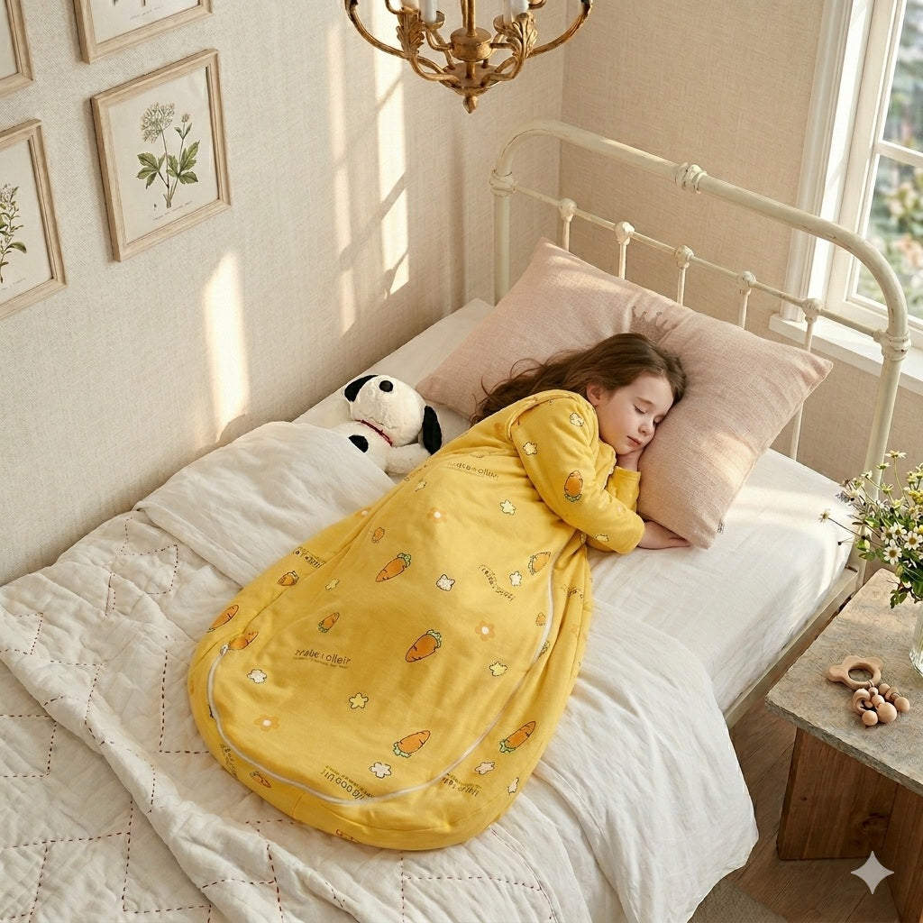 turbulette hiver jaune carotte bien dormir
