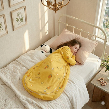turbulette hiver jaune carotte bien dormir