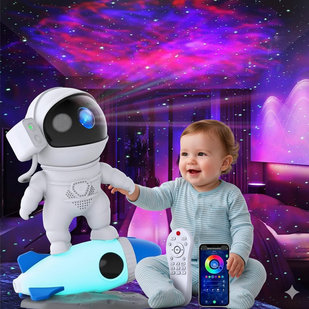 veilleuse projection bebe bleu lumiere rassurante