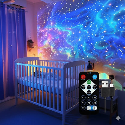 veilleuse projection bebe noire sommeil lumineux